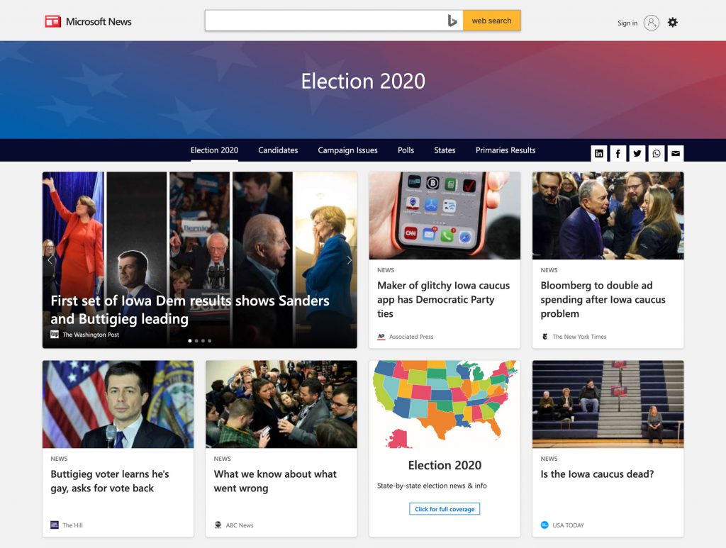 Election 2020: Explore - Microsoft Start Blog