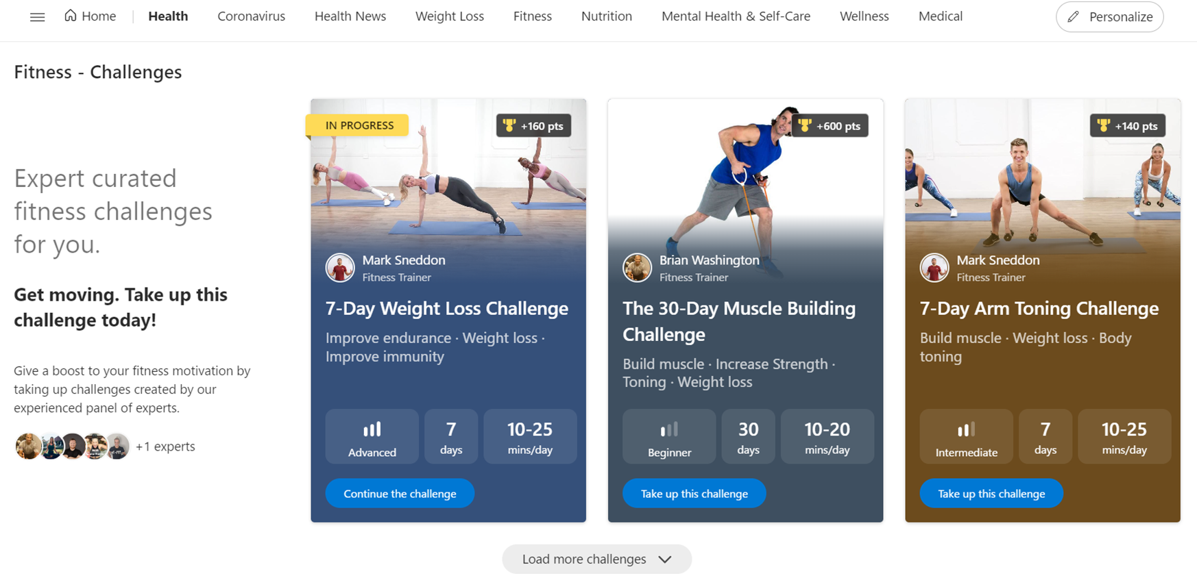 Thumbnail of Fitness Challenge Choices